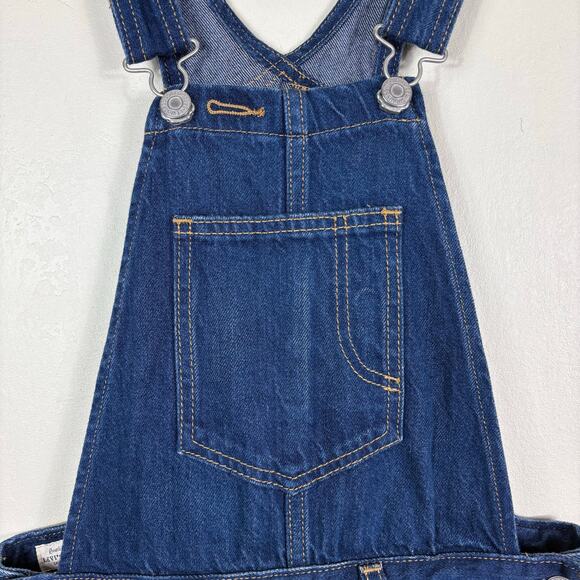 Levi's Premium Denim Dark Wash Tapered Skinny Leg Blue Jean Overalls - Picture 4 of 13